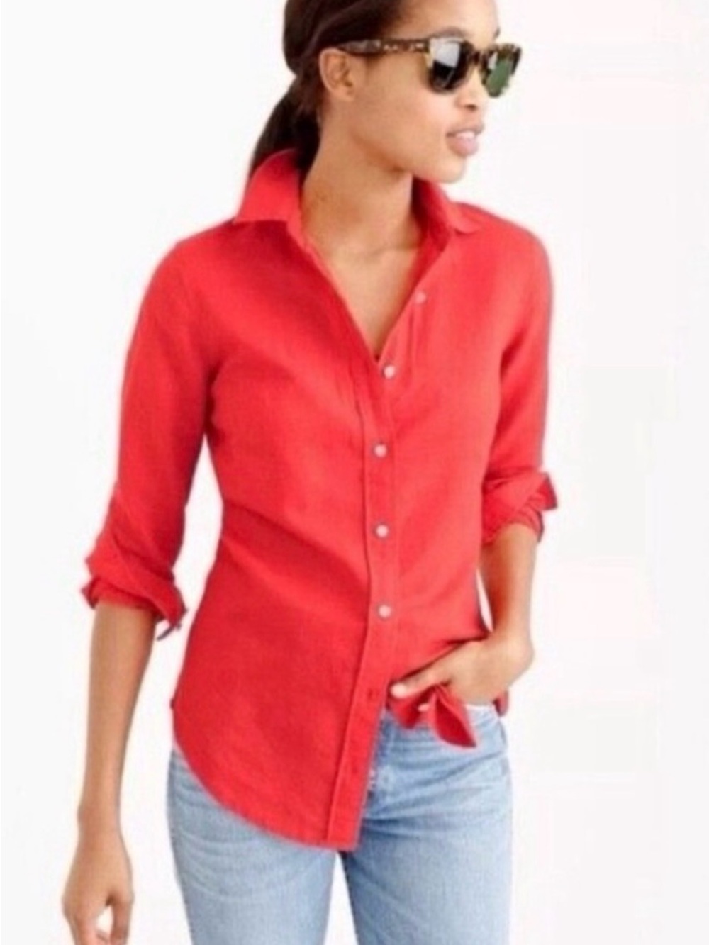 J. Crew The Perfect Shirt Women's Button-Down